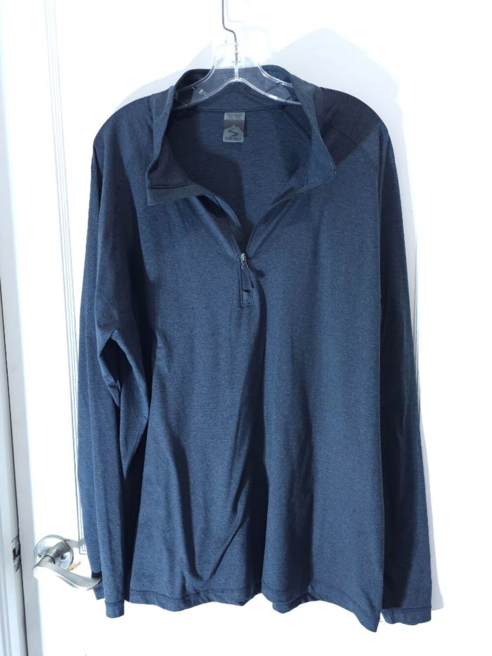Men's Storm Creek 1/4 Zip Long Sleeve Pullover Shirt 2XL Blue Lightweight